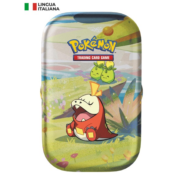 Pokémon Paldea Trading Minoses Pokémon Trading Card Game Fuecoco (Two Expansion Sleeves, One Illustration Card and Sticker Sheet) - Italian Edition