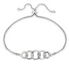 Hoops & Loops - Pulsera Ajustable de Plata de Ley
