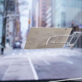 Windscreen Parking Permit Holder, Pack of 3, Transparent Stick-On Holder, Parking Permit Holder Disc, Car Window Parking Permit Holder, Card Holder, Parking Ticket, Car Clip Ticket for Parking