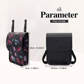 FuninCrea Bike Handlebar Bag Waterproof Bike Bag with Double Layer Storage Pockets, Cycling Handlebar Bags Stereoscopic Bicycle Bag Motorcycle Bag Multi-Purpose Bike Accessories (Colorful)