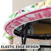 Nutcracker Round Christmas Tablecloth Pink Round Fitted Tablecloth with Elastic