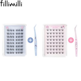FILLIMILLI No Glue Point Piece Lashes 48pcs Set 2items [FILLIMILLI x Charmmykitty], Type:Shining Point Piece Lashes[FILLIMILLI x CHARMMYKITTY]