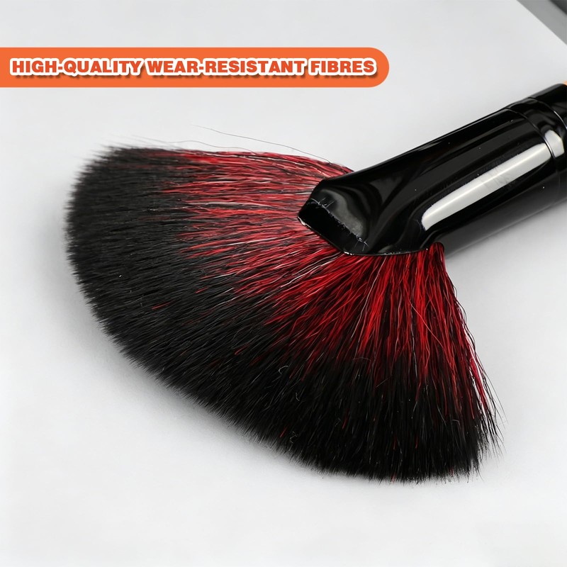 Avavani Model Cleaning Brush, Soft Bristle Fan Brush for Hobby