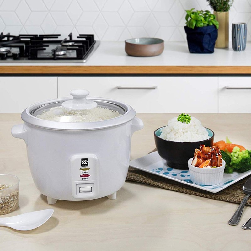 Bene Casa Rice Cooker with glass lid,10-Cup Dishwasher safe rice