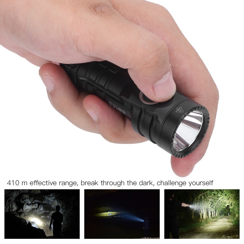 Rechargeable Flashlights Long Illuminating Distance 5 Level Adjustable DualSwitch USB