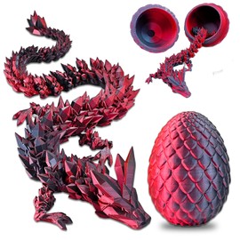 3D Printed Dragon Egg Mysterious Dragon Toy, Dragon Egg, 3D Dragon, Dragon Egg with Dragon, 3D Dragon in Egg, Home Office Decoration, Desk Toy, Easter Basket, Filler Gift