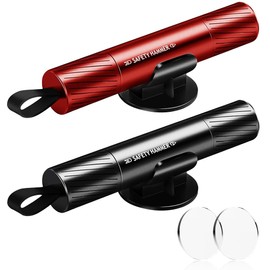 XMSCN 2 Pieces Car Window Breaker and Seat Belt Cutter, Car Rescue Tool, Safe Hammer, Car Window Breaker for Land and Underwater, Window Breaker for New Cars, Emergency Car Kit