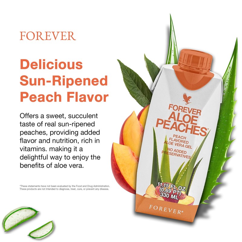 Forever Living - Forever Aloe Peaches - Supports Digestion, Immune