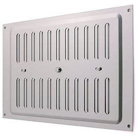 Open & Close Aluminium Air Vent 9" x 6" Hit & Miss Air Vents Adjustable Flyscreen Vents Ventilator Cover Hit & Miss Air Vent Cover Ventilation Cover for Cupboard Wardrobe Ventilation Pack of 1