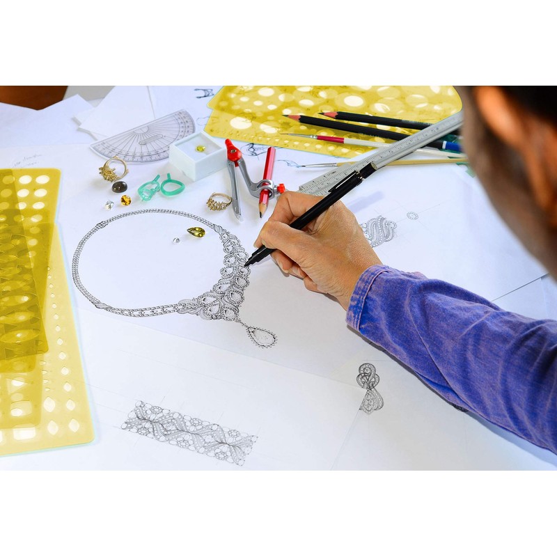 Traceease Jewelry Designing Template Drafting Tools Gemstone MultiSize Jewellery Stencil-