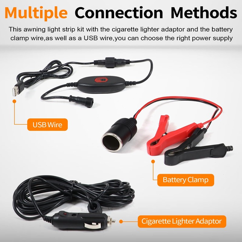NOVA AUTO 12V Led Light Strip,4ft RV Awning Lights with