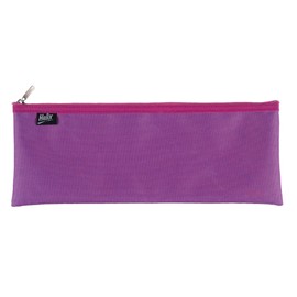 Helix Pencil Case Nylon Co-ordinated Zip 330x125mm Assorted Colours - Single