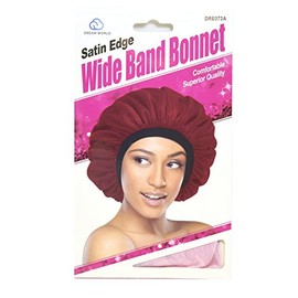 Dream, Satin Edge, WIDE BAND BONNET (Item #073 Black)