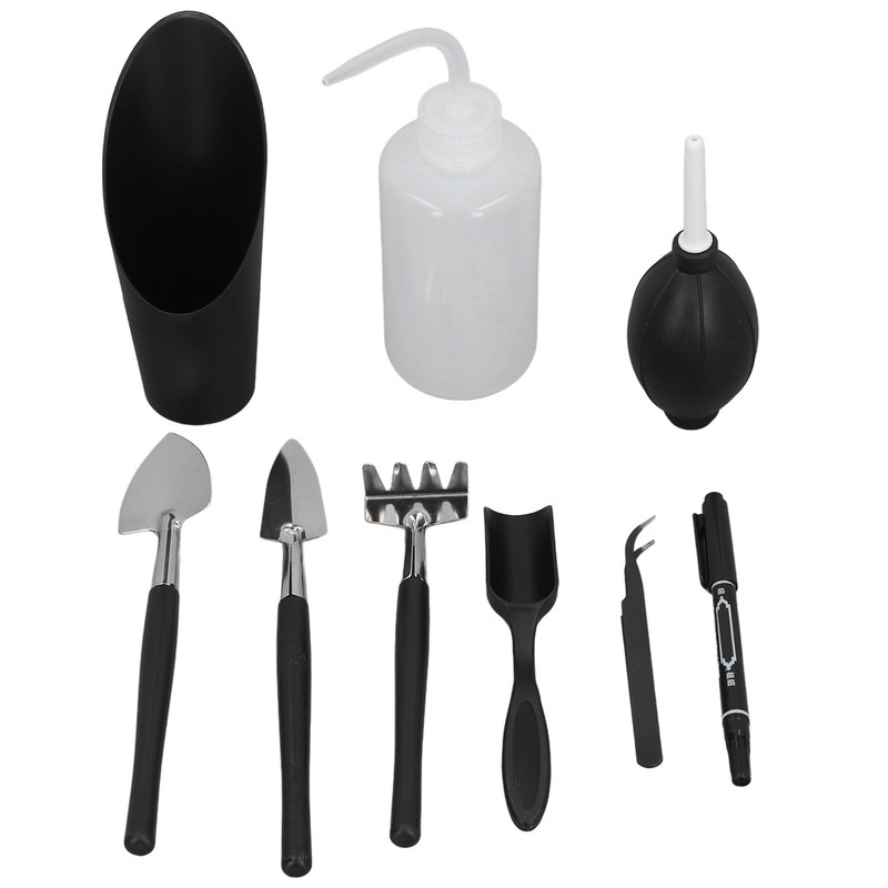 18pcs Succulent Plant Tools Set with Tea Spoon Curved Tweezer
