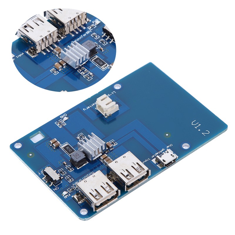 UPS Lipo Battery Expansion Board Independent Field Power Supply Dual