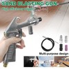 Sandblasting Gun 6-Piece Set Compressed Air, Ceramic Nozzle, Iron Nozzle,