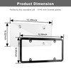 Transparent License Plate Cover and Frames, 2Pack Grey Clear Front