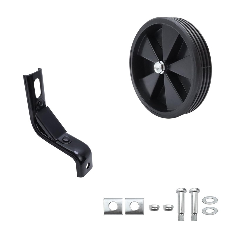 Tsnamay Pair of Black Bicycle Auxiliary Wheel Children's Bicycle Accessories