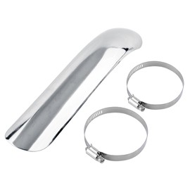 Steel Motorcycle Heat Shield Curve Exhaust Muffler Pipe Cover For Honda Silver