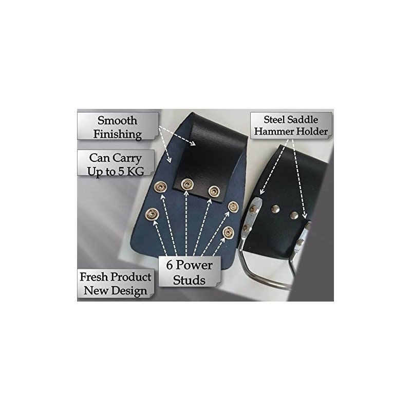 Black Leather Steel Hammer Holder Steel Saddle BBI for Scafffolding
