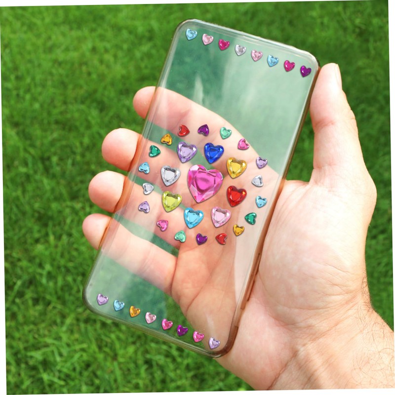 DIYEAH 12 Piezas Diamantes De Imitación Pegatinas Pequeño Corazón Día