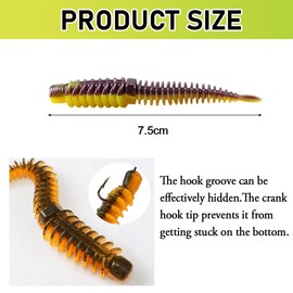 SURALIN Fishing Lure, Rubber Fish, Black Loach Professional Bait, Pike Bait, Trout Master