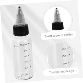 GLEAVI 8 pcs Transparent Squeeze Bottles with Scale for Liquids for DIY Essential Oils Hair Dyes and Paints Portable and Easy to Use