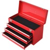 IRONMAX Portable Tool Box, Lockable Steel Tool Chest Cabinet w/