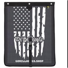 Generic Gorilla Bag Universal UTV/Golf Cart/Marine/Outdoor Trash Mesh Bag (Black and White American Flag), Dark, MM-9251