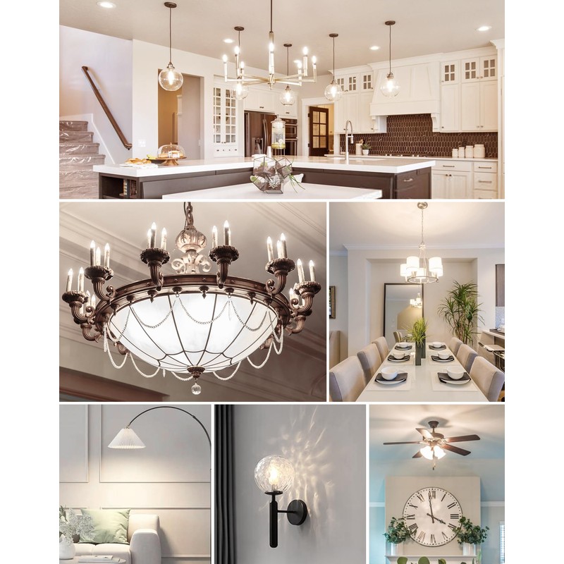 GOHDLAMP E12 LED Bulbs 60W Equivalent, 5W Non-Dimmable B11 Candelabra