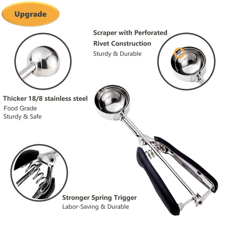 Cookie Scoop Set, 3Pcs Ice Cream Scoop, Cookie Scoops for