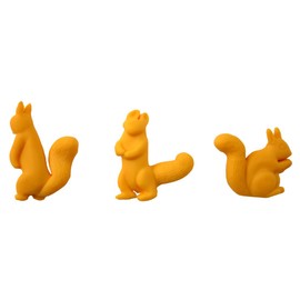 Yawata Kasei Sceltevie Tiernar Decole Morte (Magnet) 3 Piece Squirrel Orange