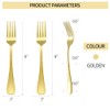 Xingjiake 12-Piece Gold Dinner Forks Set, Stainless Steel Forks Silverware,