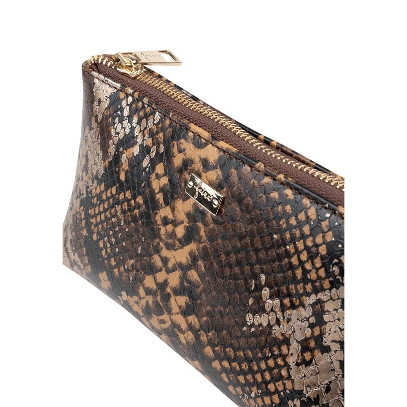 caspio Women's Cosmetic Bag 25925853-CA06, Brown, One Size, Brown, One