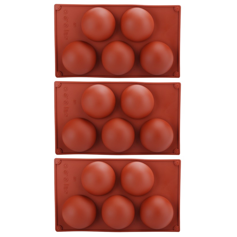 3PCS Semi Sphere Silicone Mold Baking Mold for DIY Making