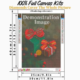 Church in The Snow Diamond Painting Diamond Painting Kits for Adults - 5D Beginner's Full Diamond Decoupage Handmade Painting Pasted by Numbers,for Home Decor Christmas Decorations 20x30cm