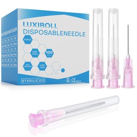 18G 1 Inch (25MM) Needle for Lab Measuring, Refilling Inks, Crafts, Scientific, Plant and Industrial, 100Pcs Individually Wrapped