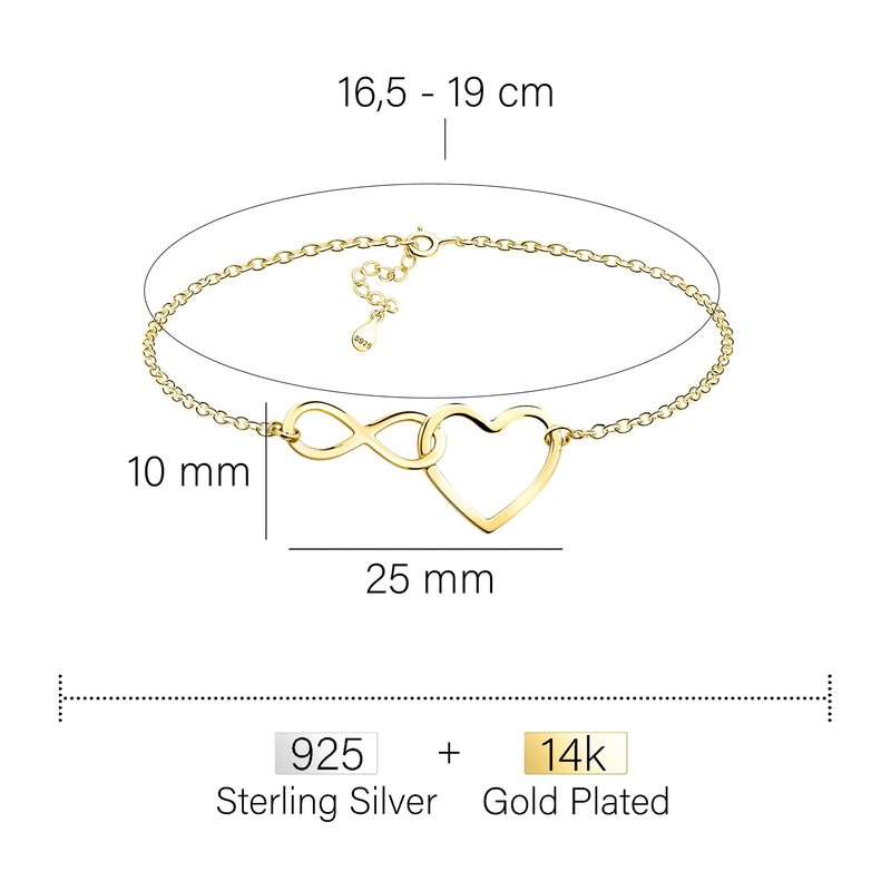 Sofia Milani - Women's Bracelet 925 Silver - Infinity Heart,