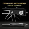 Galant & Wedge Golf Marker Magnetic Hat Clip Retractable Green