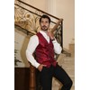 Men's Waistcoat in Jacquard for Weddings and Parties - red,