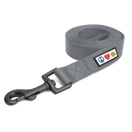 Pawtitas 6 FT Solid Color Leash for Puppy Leash Dog Leash Comfortable Handle Dog Training Leash 6 ft Dog Leash Extra Small Dog Leash/Small Dog Leash Grey Dog Leash