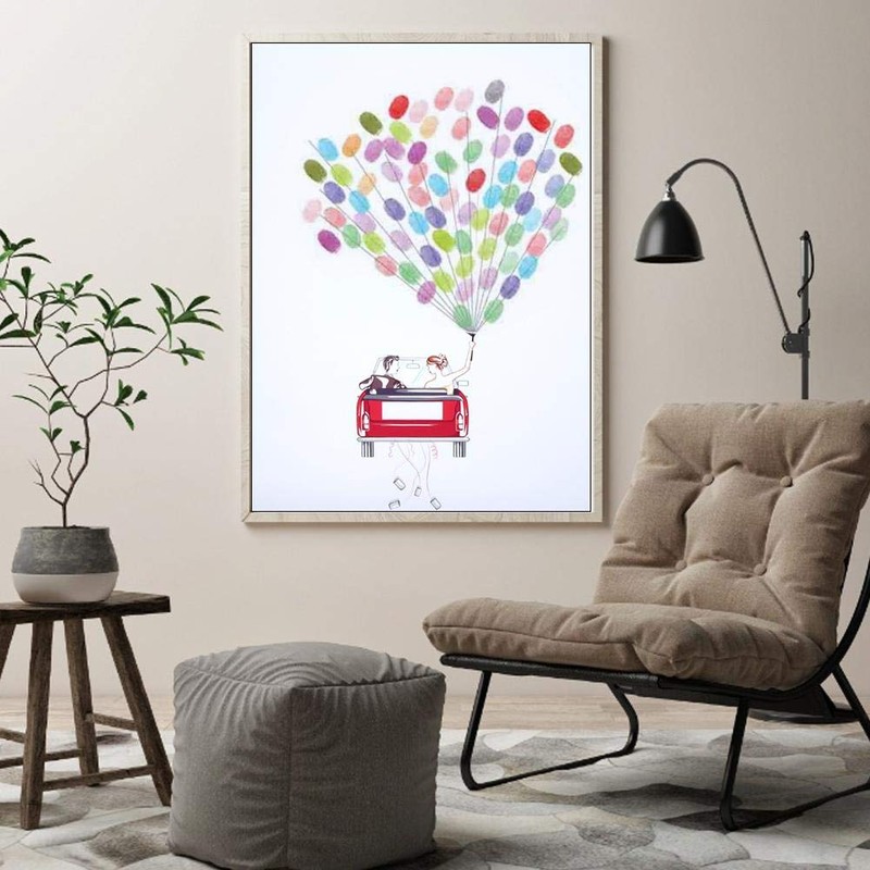 Fdit Fingerprint Guest Book Fingerprint Tree Canvas Creative DIY Fingerprint
