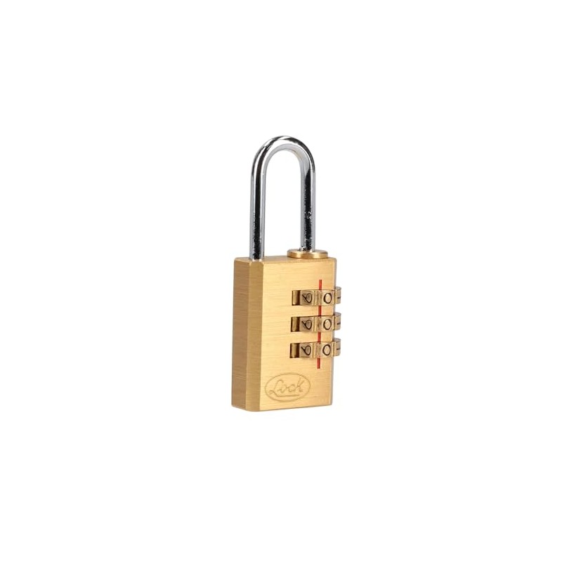 Lock 10CA Candado de combinación programable para maleta, latón, 20