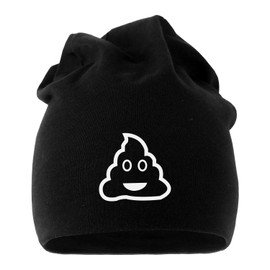 MoonWorks Jersey Beanie Unicorn Anchor Hipster Running Meow Hat Star Men Women, Poo black