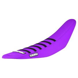 Enjoy MFG 2022-2024 Yamaha YZ 85  Gripper Seat Cover  all PURPLE w/ BLACK ribs #319