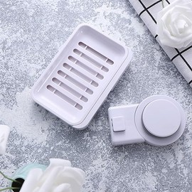 MAGICLULU Jabonera De Plástico Ventosa Fuerte Jabonera Adherible para Ducha Organizador De Baño
