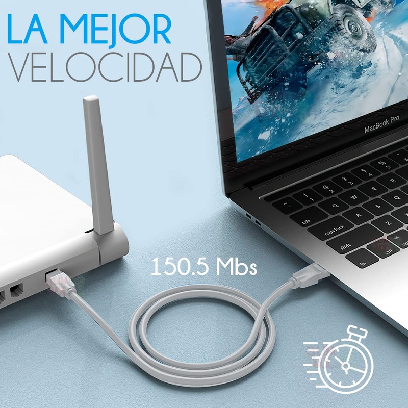 Cable Ethernet Para Red Cat6, Vention, Rj45 Utp 2 Metros