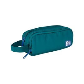 Oxford B-Smart Pencil Case 3 Compartments Elastic Rubber Recycled Material RPET Aqua, aqua, casual