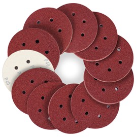 STEBRUAM 150mm Sanding Discs 40 Grits 40PCS,Hook and Loop Sandpaper Pads for 6 Inch 6 Hole Random Orbital Sander