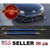 Unbrand Blue 8-11"adjustable extension Rod Bumper Lip Diffuser splitter For